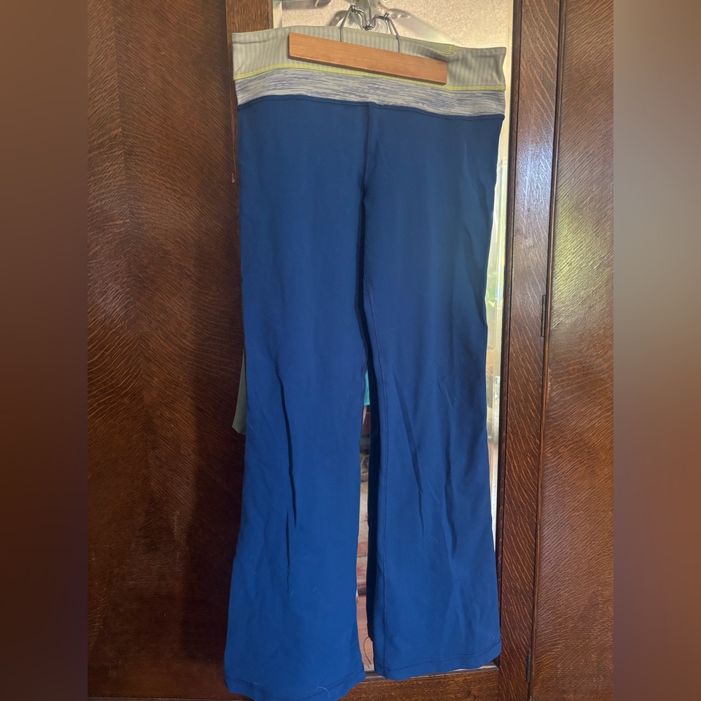 Lululemon Blue reversable Flared Pants